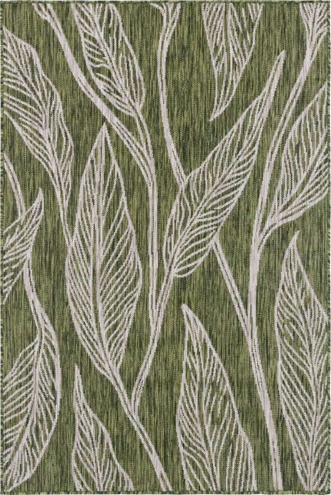 4' x 6' Easy-Clean Botanical Indoor / Outdoor Rug