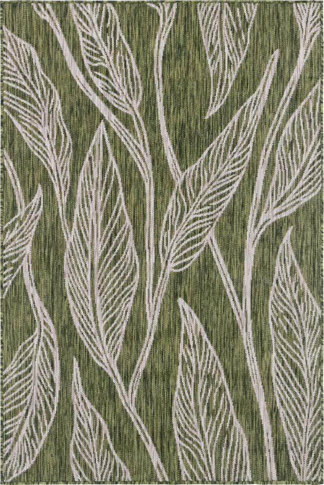 Detail image of 4' x 6' Easy-Clean Botanical Indoor / Outdoor Rug