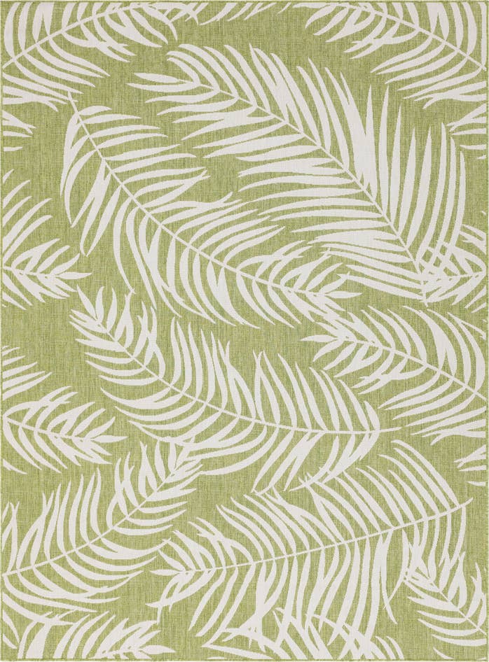 Detail image of 9' x 12' Easy-Clean Botanical Indoor / Outdoor Rug