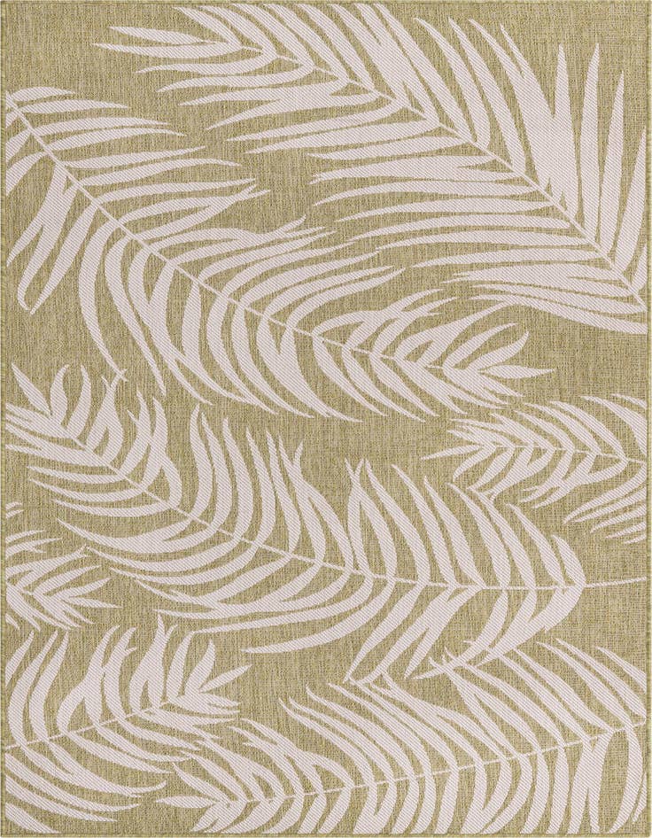Detail image of 5' 3 x 8' Easy-Clean Botanical Indoor / Outdoor Rug