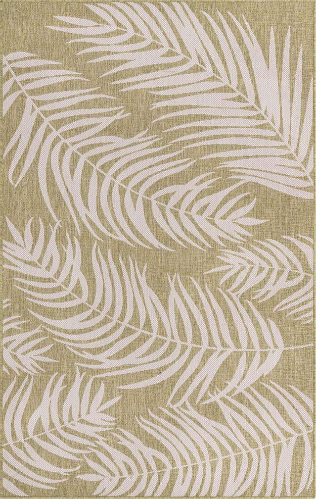 5' 3 x 8' Easy-Clean Botanical Indoor / Outdoor Rug