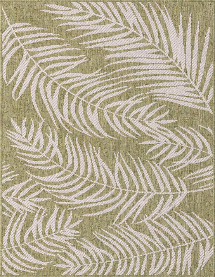 Detail image of 4' x 6' Easy-Clean Botanical Indoor / Outdoor Rug