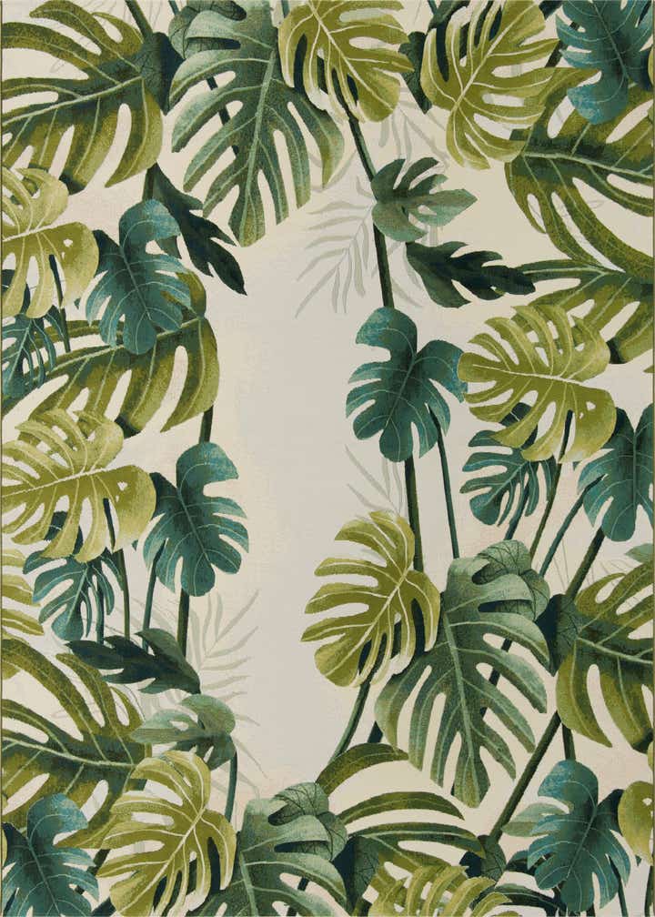 10' x 12' Easy-Clean Botanical Indoor / Outdoor Rug