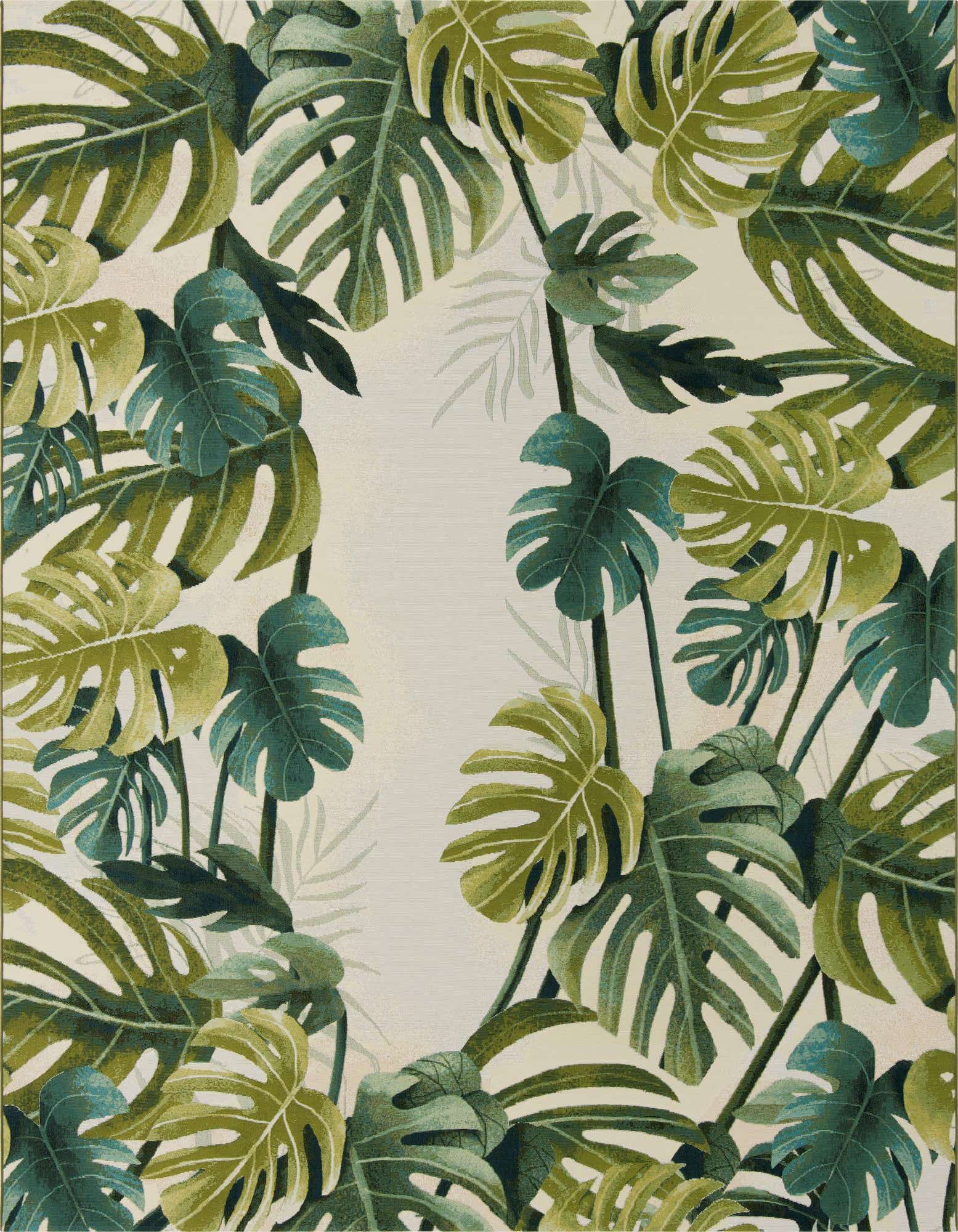 10' x 12' Easy-Clean Botanical Indoor / Outdoor Rug