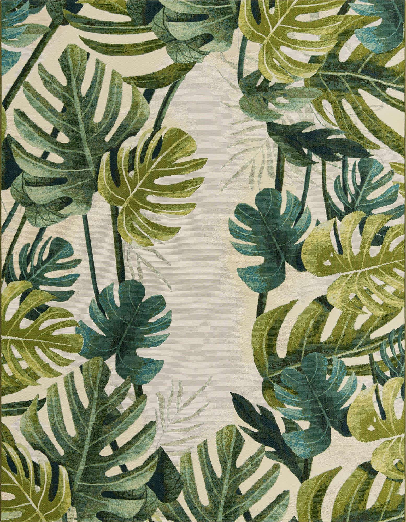 7' 10 x 10' Easy-Clean Botanical Indoor / Outdoor Rug