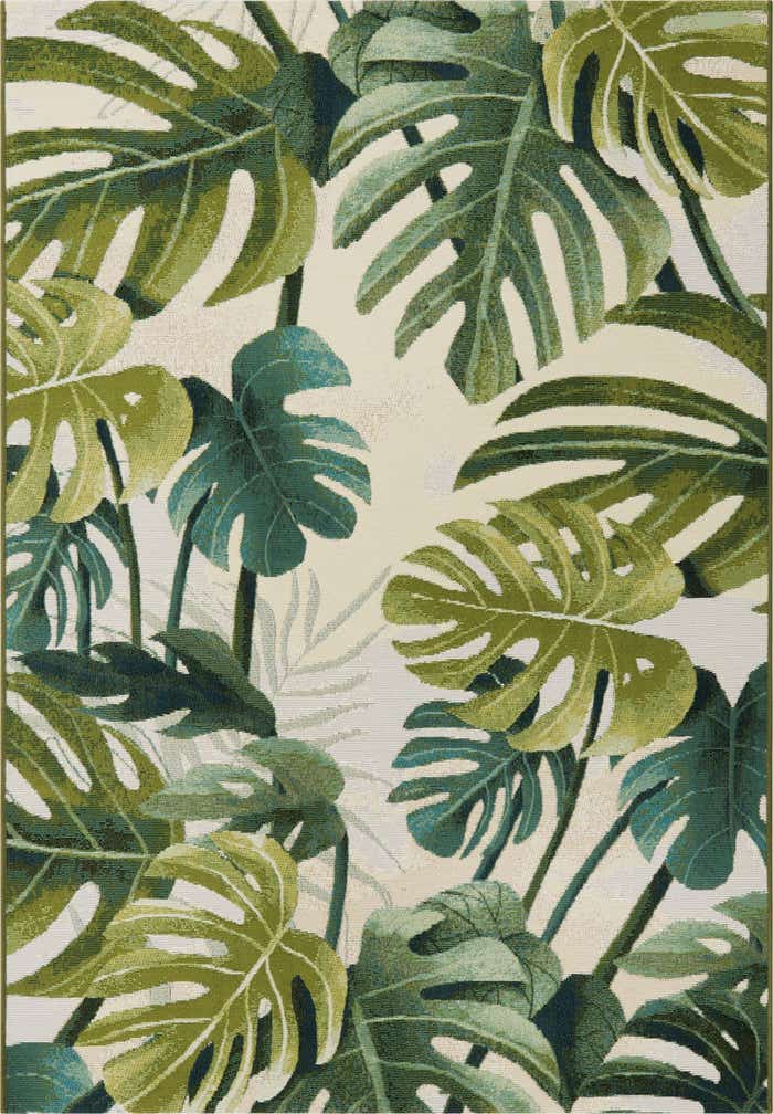 4' x 6' Easy-Clean Botanical Indoor / Outdoor Rug