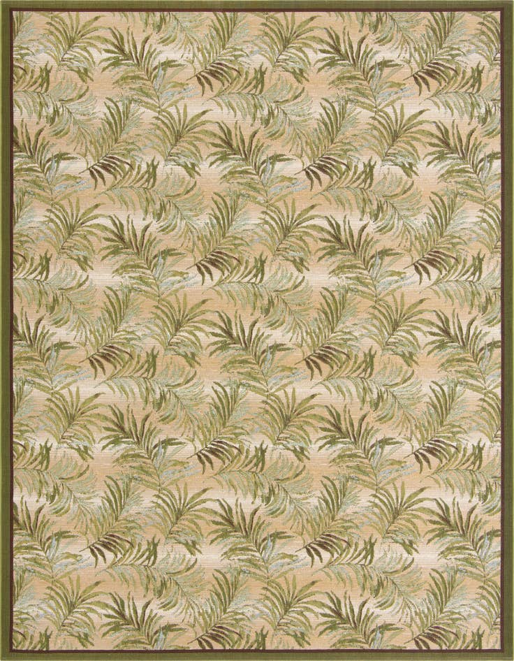 Detail image of 10' x 12' Easy-Clean Botanical Indoor / Outdoor Rug