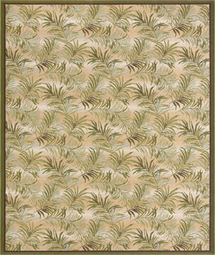 Detailansicht von 305cm x 365cm Leicht zu reinigen Botanical Innen- / Aussenbereich Teppich