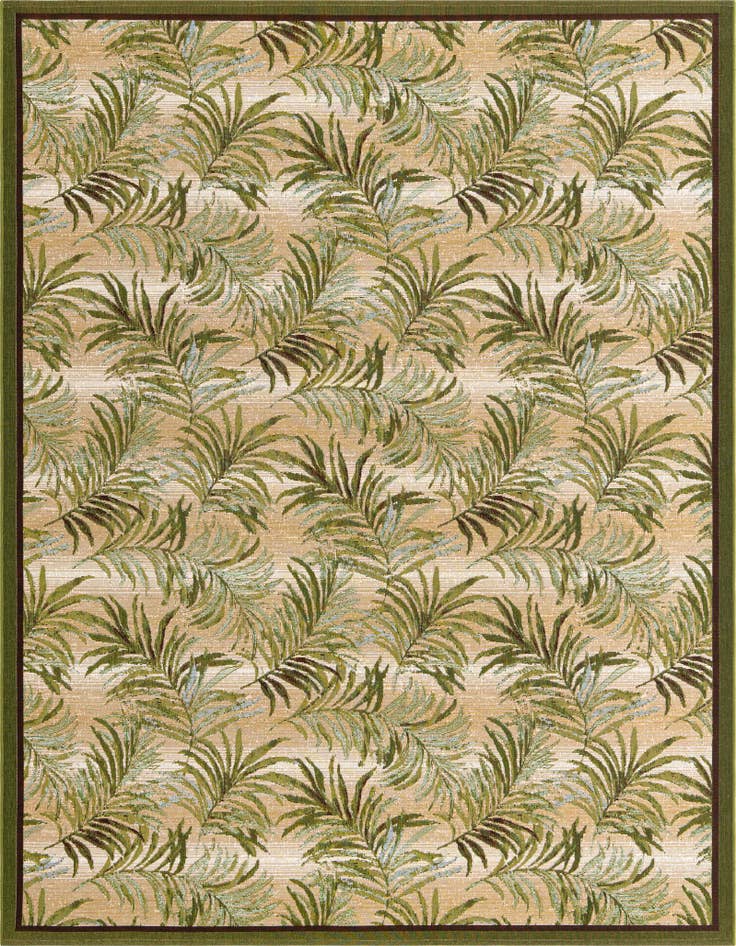 Detail image of 7' 10 x 10' Easy-Clean Botanical Indoor / Outdoor Rug