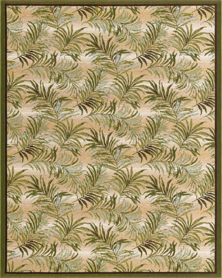7' 10 x 10' Easy-Clean Botanical Indoor / Outdoor Rug