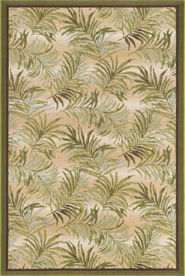 Detail image of 5' 3 x 8' Easy-Clean Botanical Indoor / Outdoor Rug