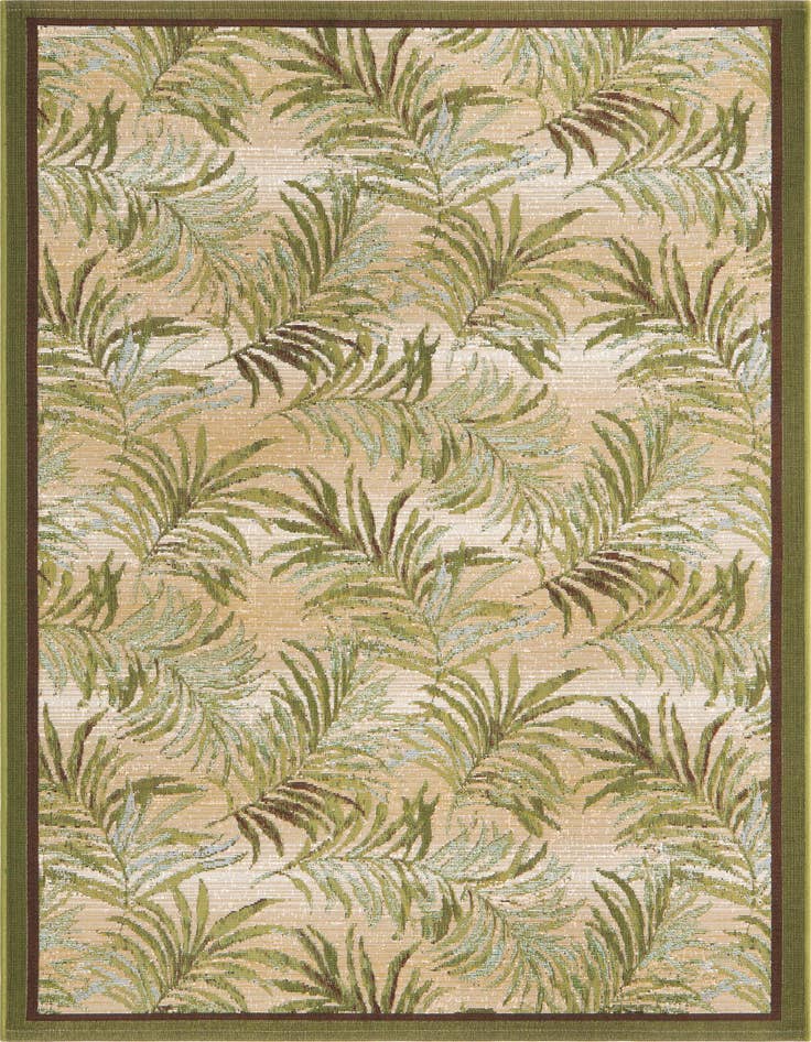 Detail image of 4' x 6' Easy-Clean Botanical Indoor / Outdoor Rug