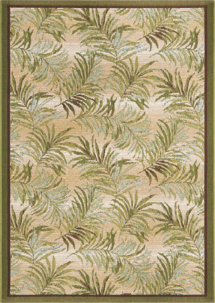4' x 6' Easy-Clean Botanical Indoor / Outdoor Rug