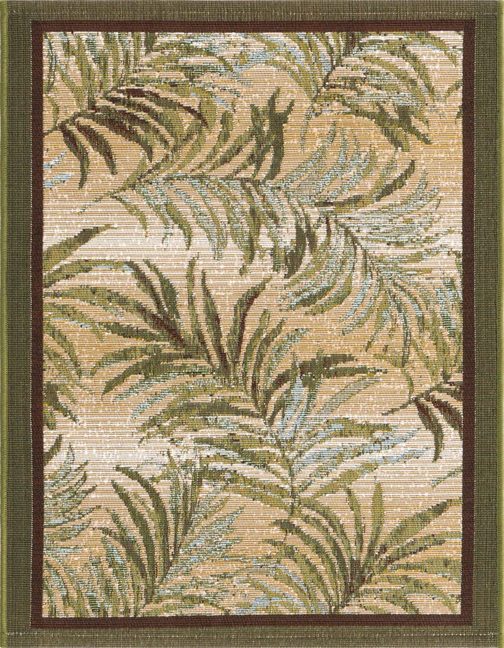 Detail image of 2' x 3' Easy-Clean Botanical Indoor / Outdoor Rug