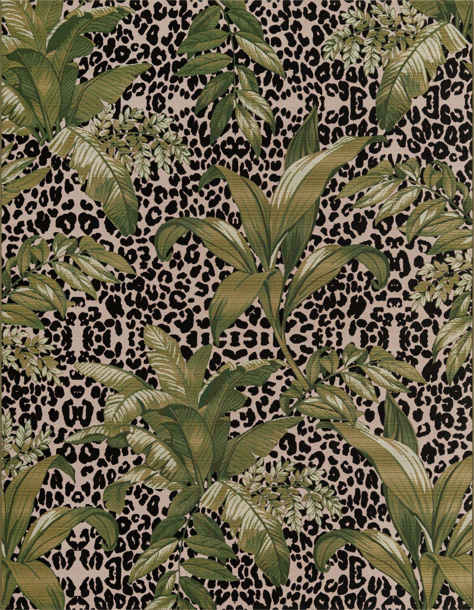 7' 10 x 10' Easy-Clean Botanical Indoor / Outdoor Rug