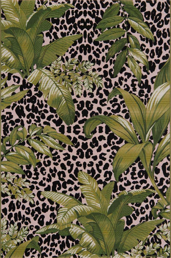 5' 3 x 8' Easy-Clean Botanical Indoor / Outdoor Rug