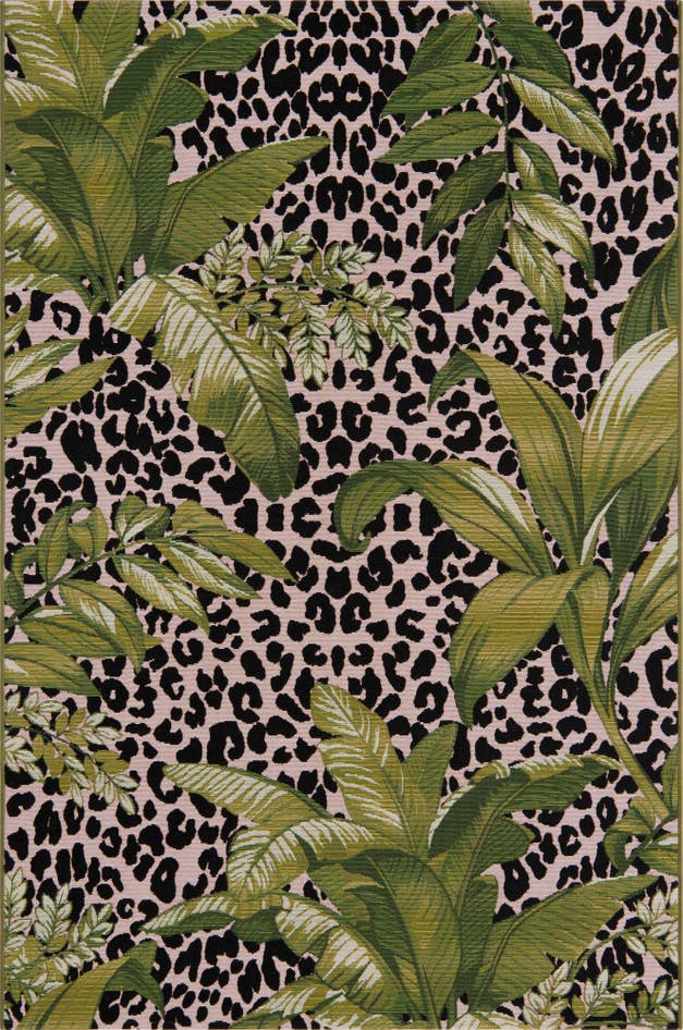 Detail image of 5' 3 x 8' Easy-Clean Botanical Indoor / Outdoor Rug