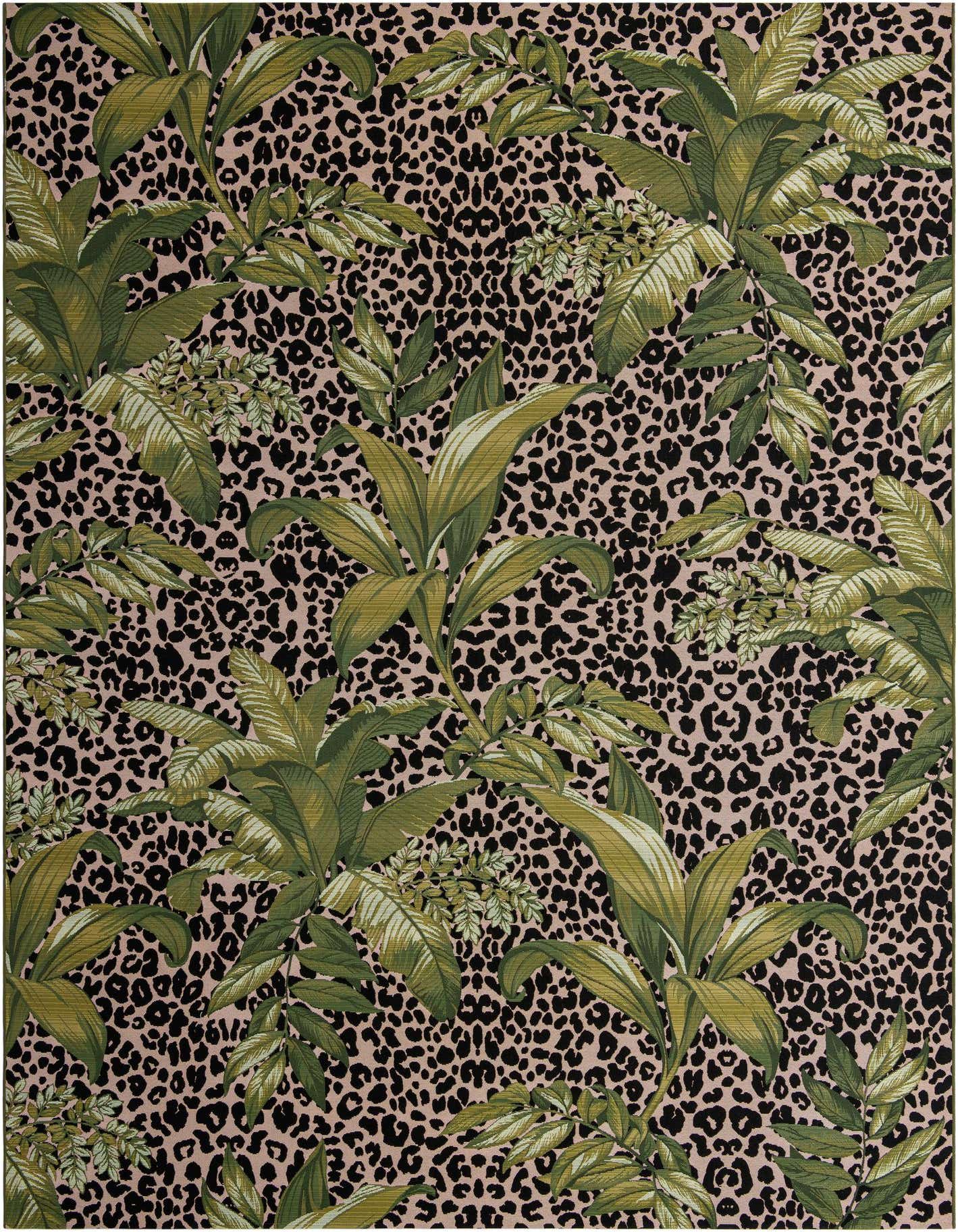10' x 14' 2 Easy-Clean Botanical Indoor / Outdoor Rug