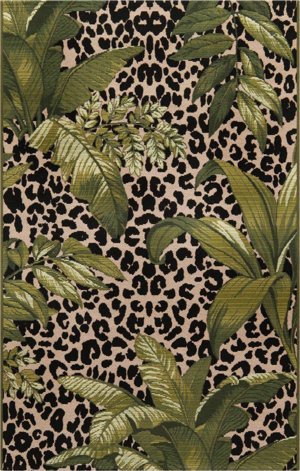 Detail image of 3' 3 x 5' 3 Easy-Clean Botanical Indoor / Outdoor Rug