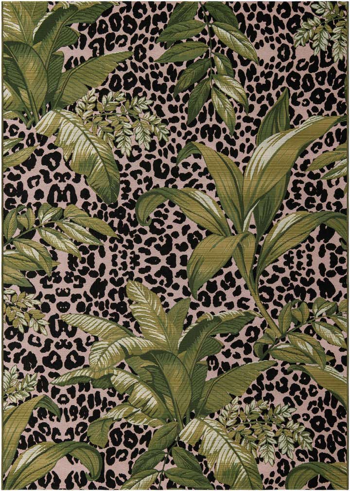 6' x 9' Easy-Clean Botanical Indoor / Outdoor Rug