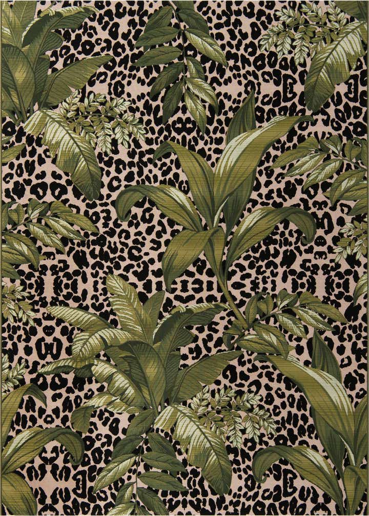 7' x 10' Easy-Clean Botanical Indoor / Outdoor Rug