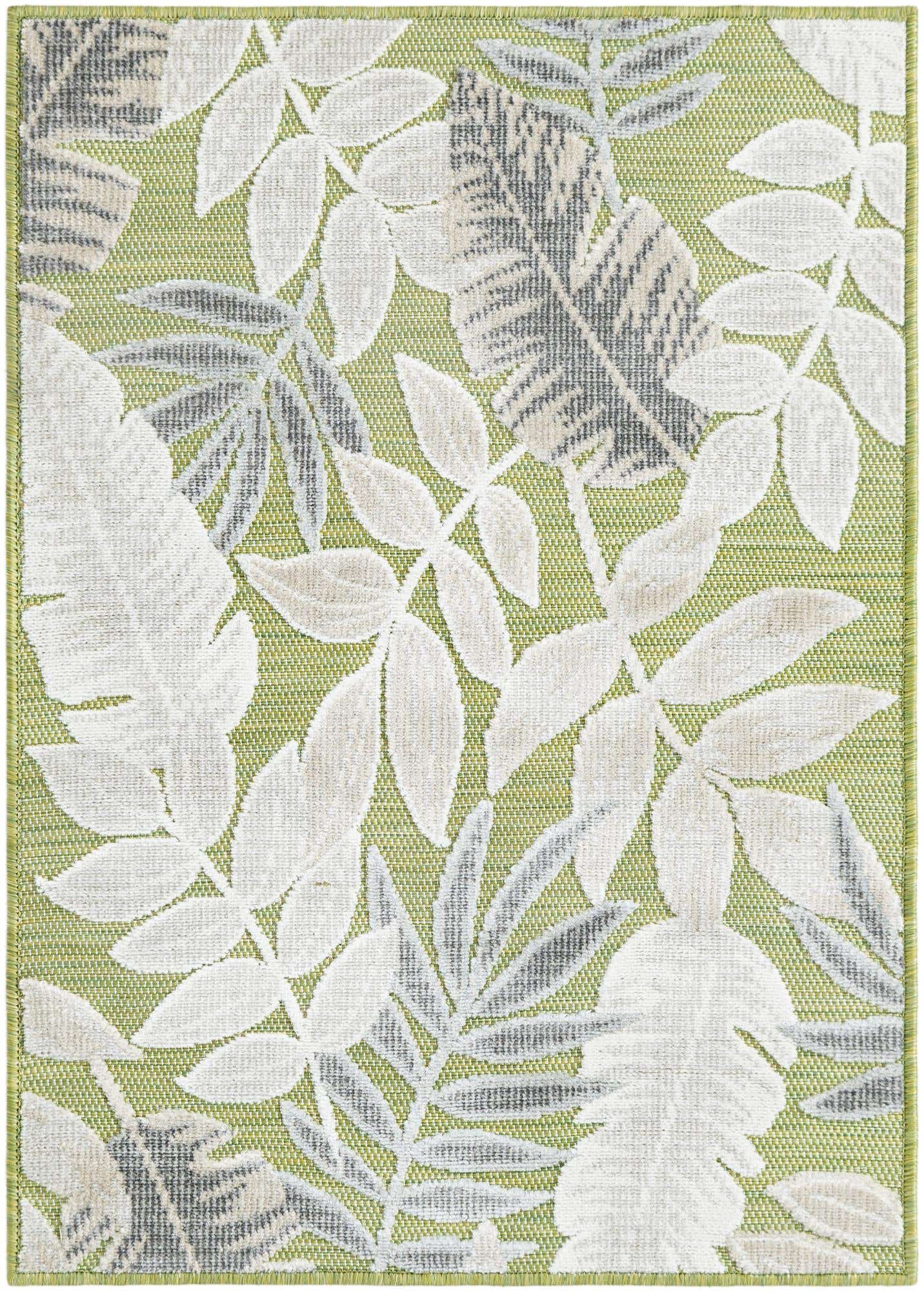 2' 2 x 3' Easy-Clean Botanical Indoor / Outdoor Rug