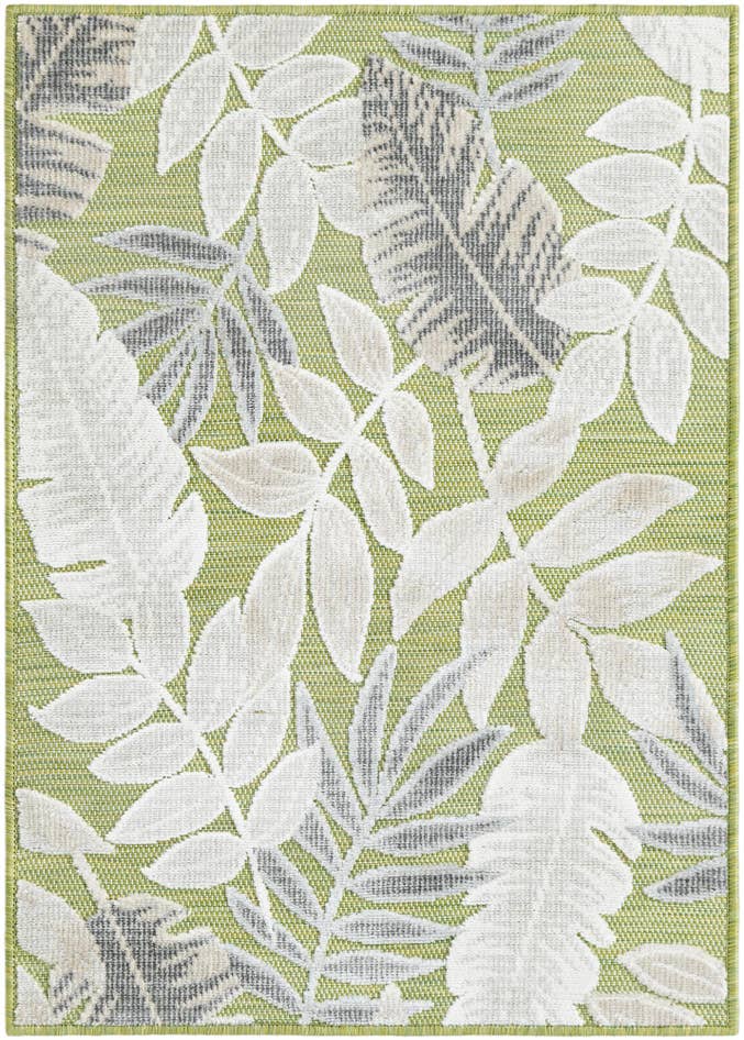 Detail image of 2' 2 x 3' Easy-Clean Botanical Indoor / Outdoor Rug