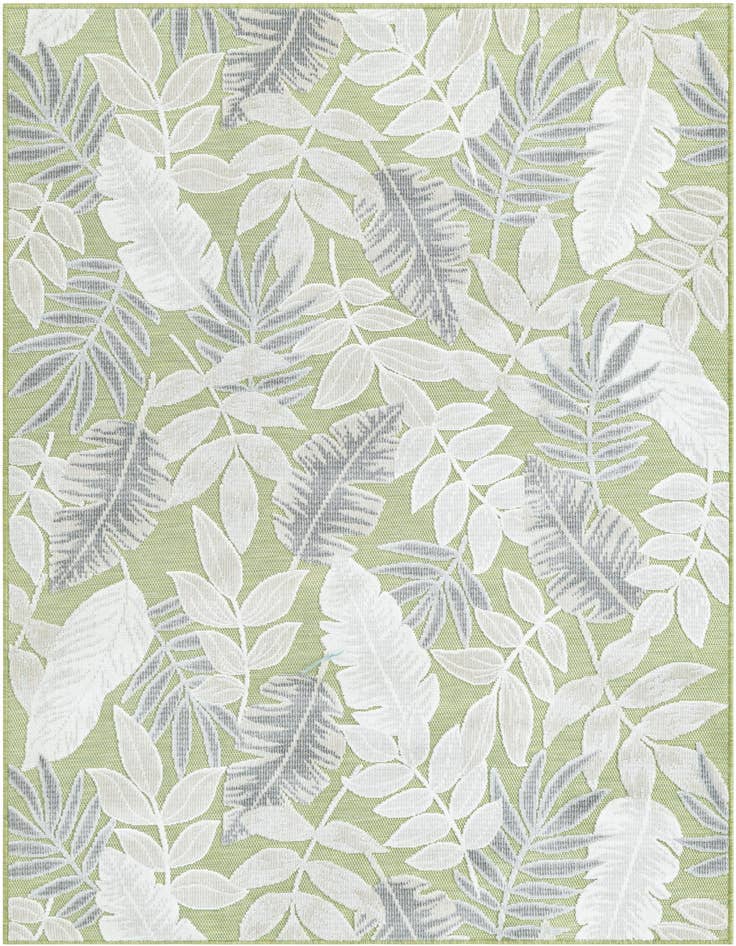 Detail image of 4' 5 x 6' Easy-Clean Botanical Indoor / Outdoor Rug