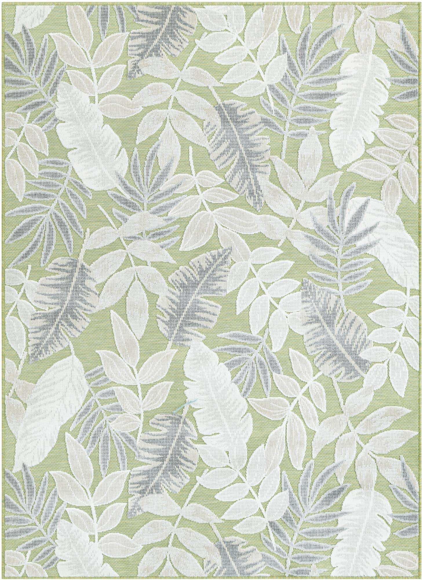 4' 5 x 6' Easy-Clean Botanical Indoor / Outdoor Rug