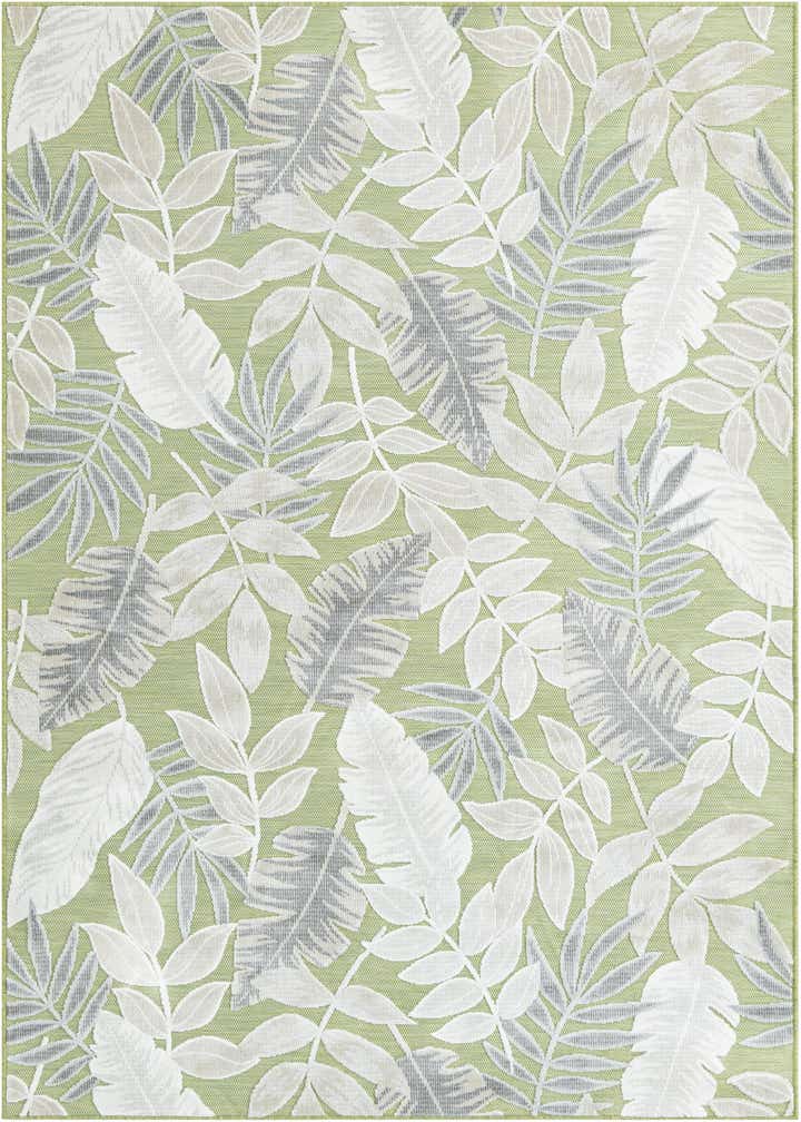 5' 2 x 8' Easy-Clean Botanical Indoor / Outdoor Rug