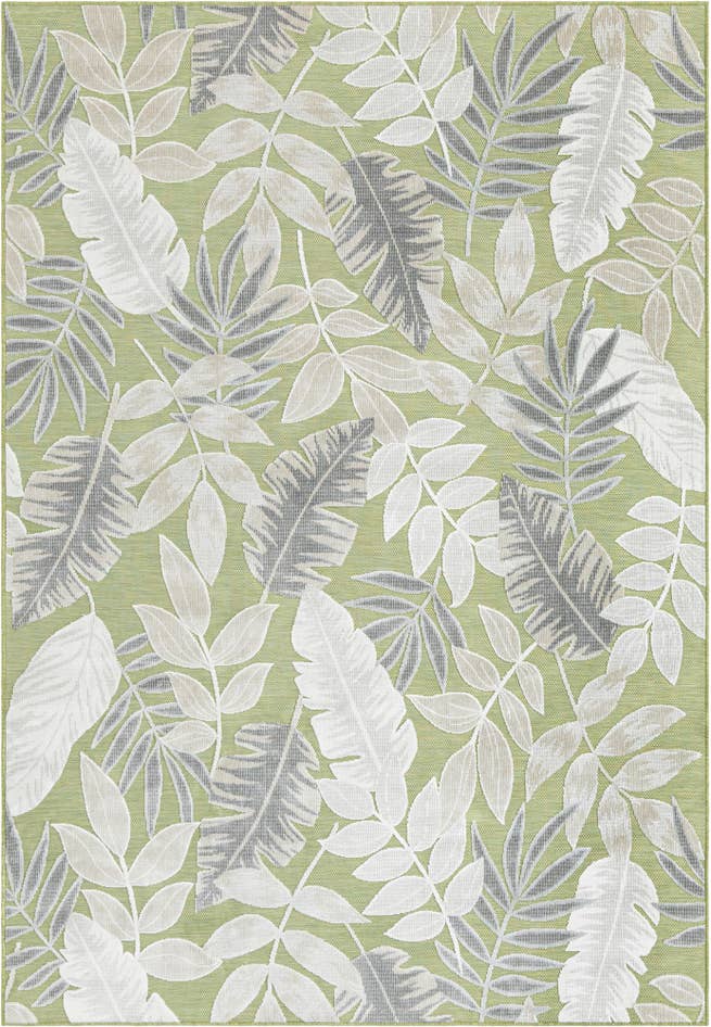 Detail image of 6' 4 x 9' Easy-Clean Botanical Indoor / Outdoor Rug