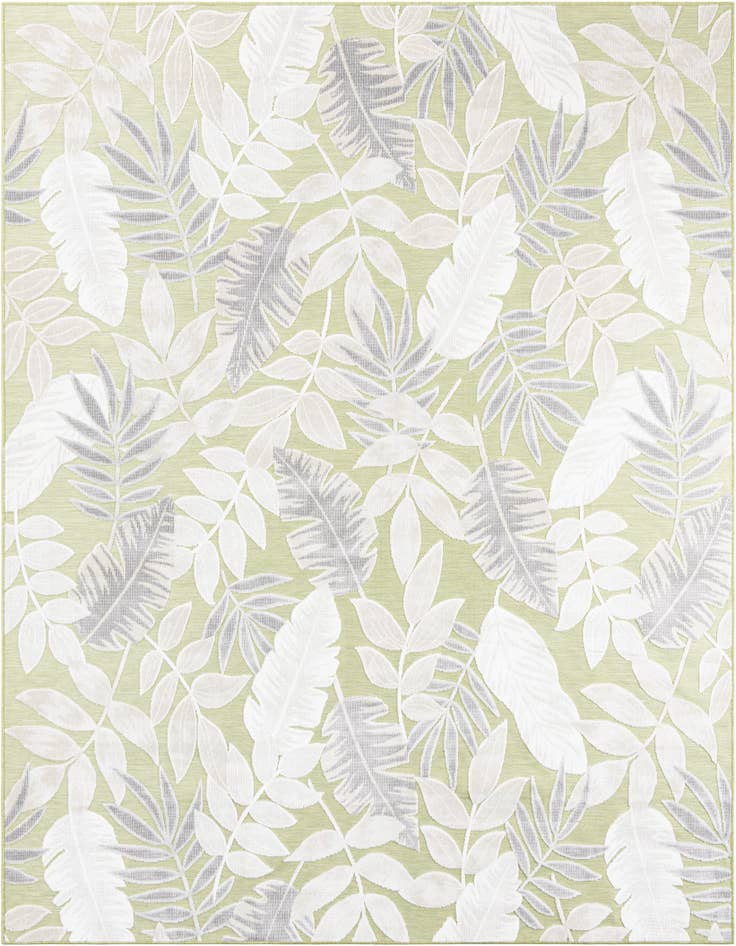 Detail image of 8' 2 x 10' Easy-Clean Botanical Indoor / Outdoor Rug