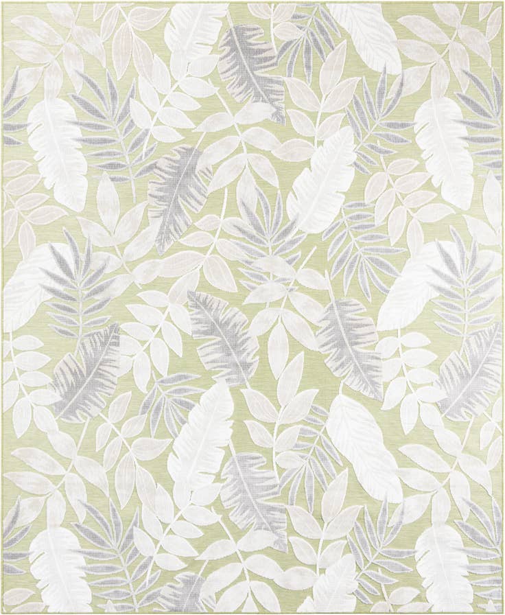 Detail image of 8' 2 x 10' Easy-Clean Botanical Indoor / Outdoor Rug