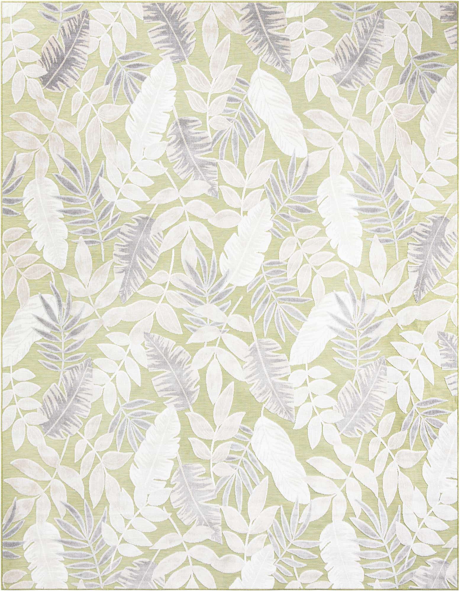 9' 9 x 12' Easy-Clean Botanical Indoor / Outdoor Rug