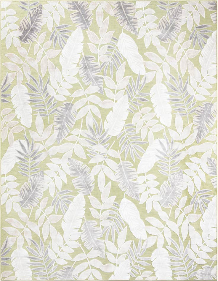 Detail image of 9' 9 x 12' Easy-Clean Botanical Indoor / Outdoor Rug
