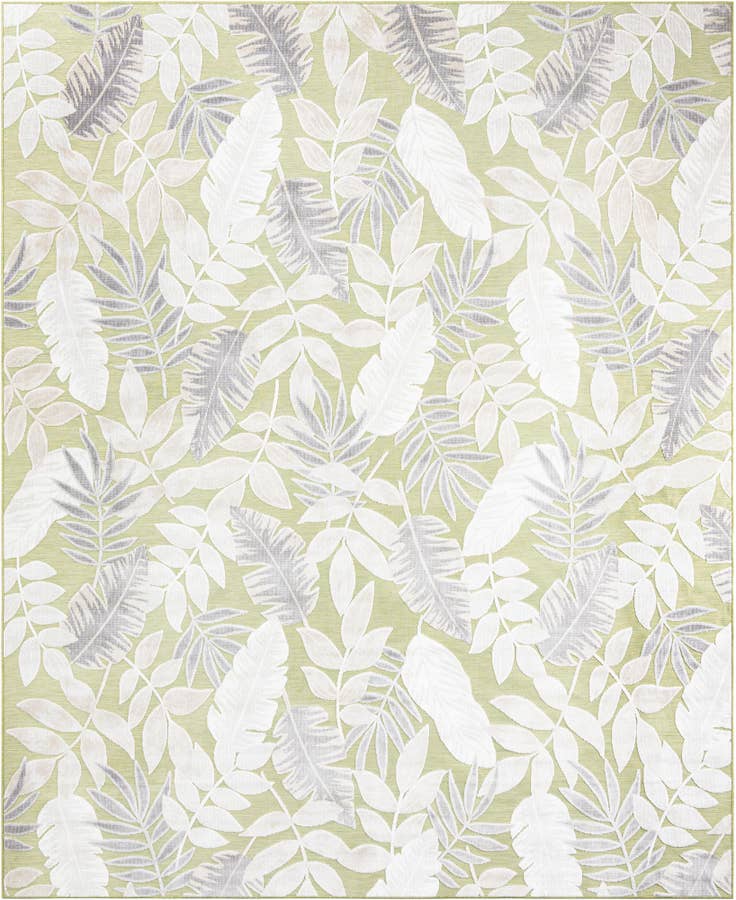 Detail image of 9' 9 x 12' Easy-Clean Botanical Indoor / Outdoor Rug