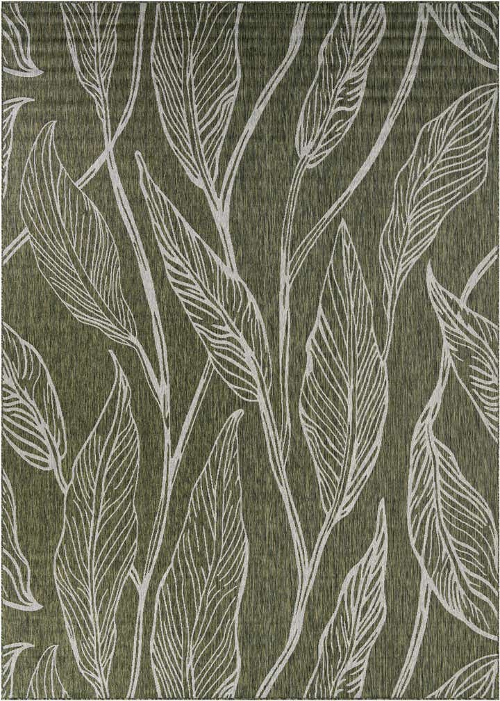 10' x 13' Easy-Clean Botanical Indoor / Outdoor Rug