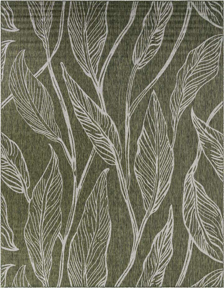 10' x 13' Easy-Clean Botanical Indoor / Outdoor Rug