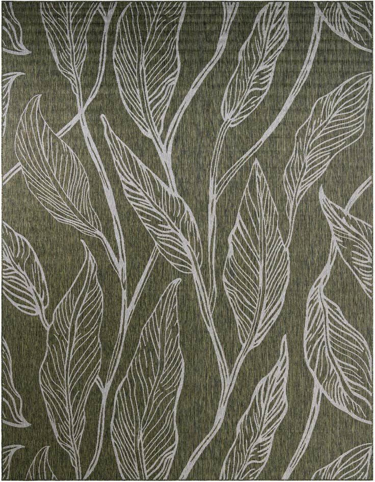 Detail image of 10' x 14' Easy-Clean Botanical Indoor / Outdoor Rug