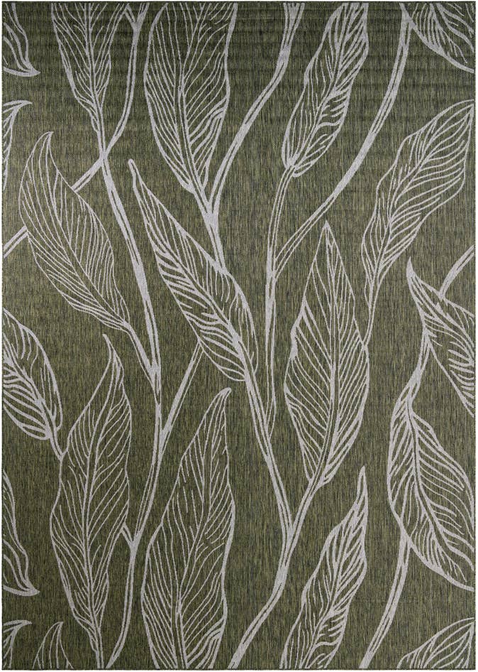 Detail image of 10' x 14' Easy-Clean Botanical Indoor / Outdoor Rug
