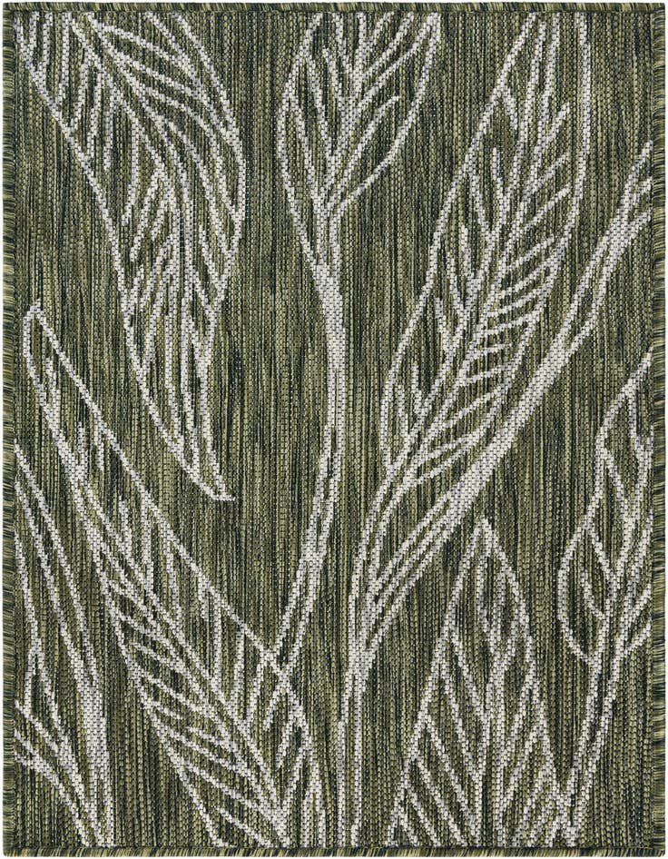 Detail image of 2' x 3' Easy-Clean Botanical Indoor / Outdoor Rug