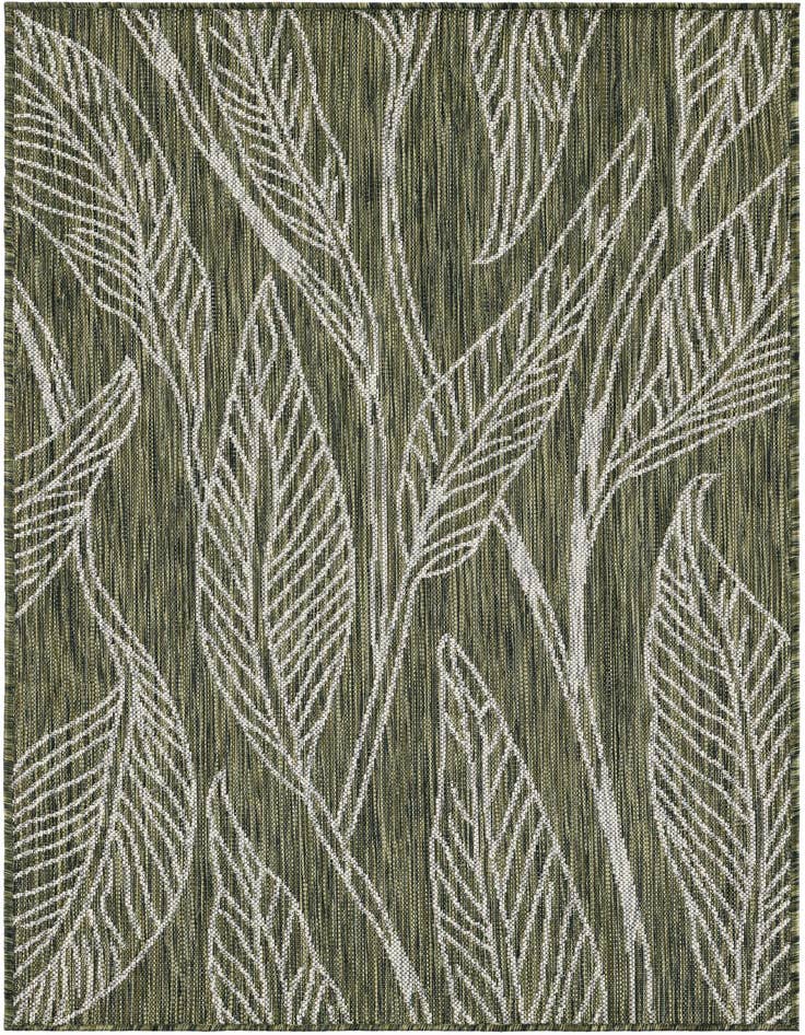 Detail image of 3' x 5' 3 Easy-Clean Botanical Indoor / Outdoor Rug