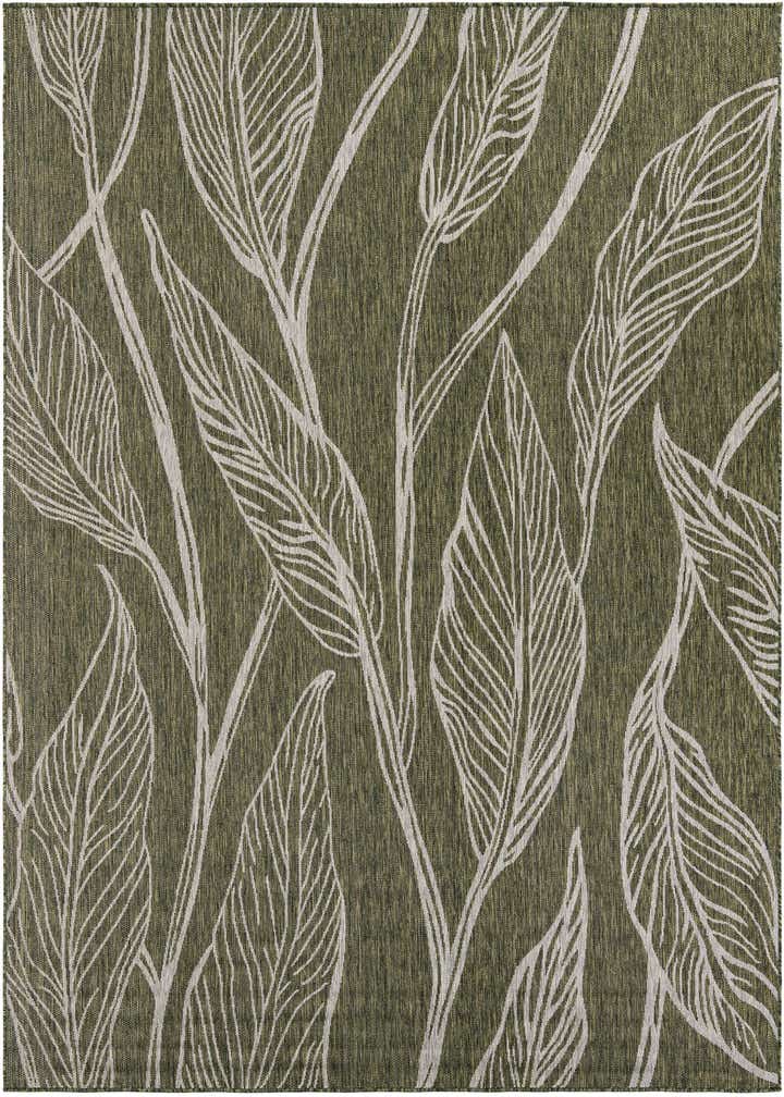 7' 10 x 10' Easy-Clean Botanical Indoor / Outdoor Rug