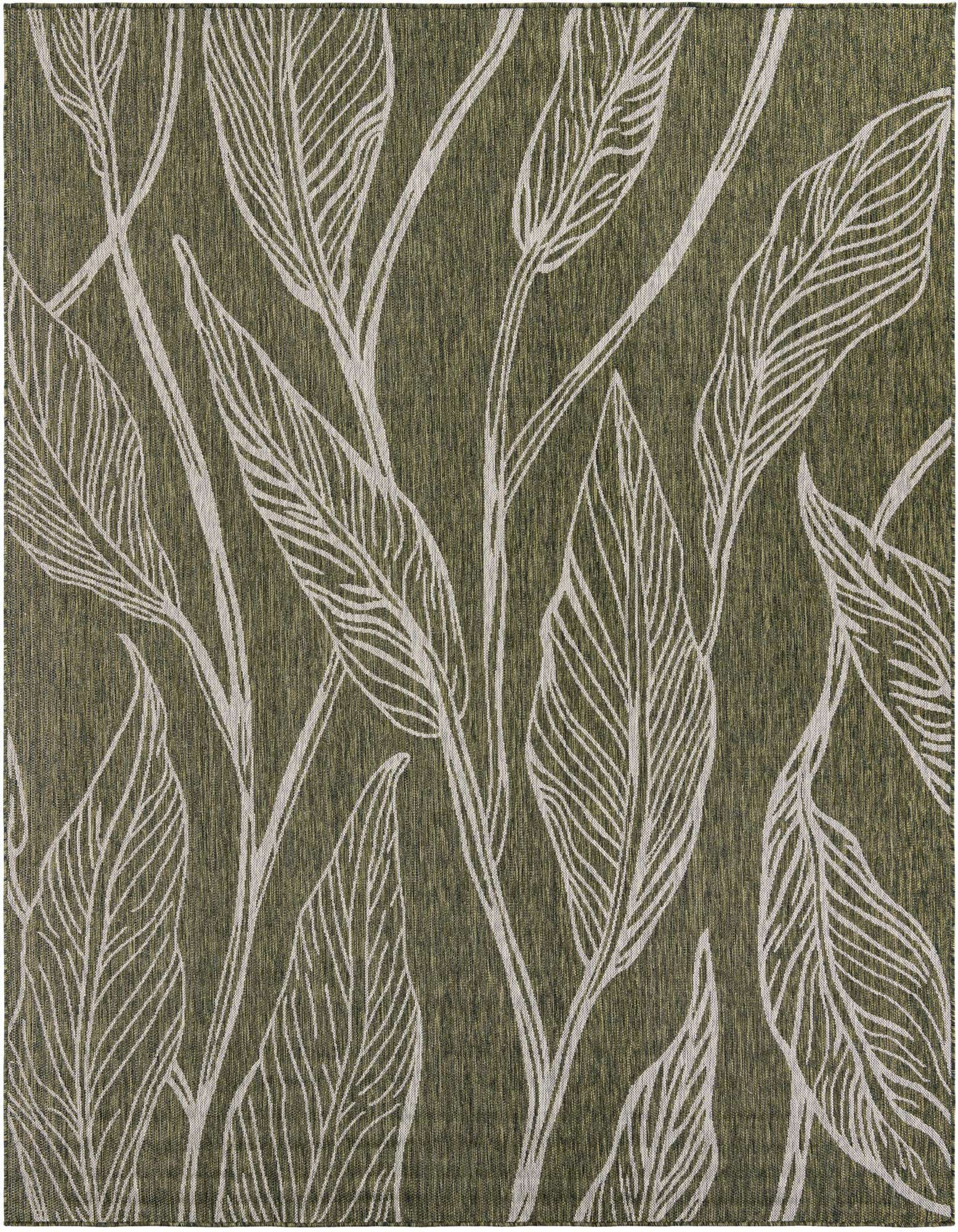 7' 10 x 10' Easy-Clean Botanical Indoor / Outdoor Rug