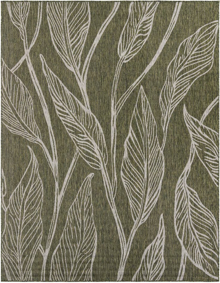 Detail image of 7' 10 x 10' Easy-Clean Botanical Indoor / Outdoor Rug