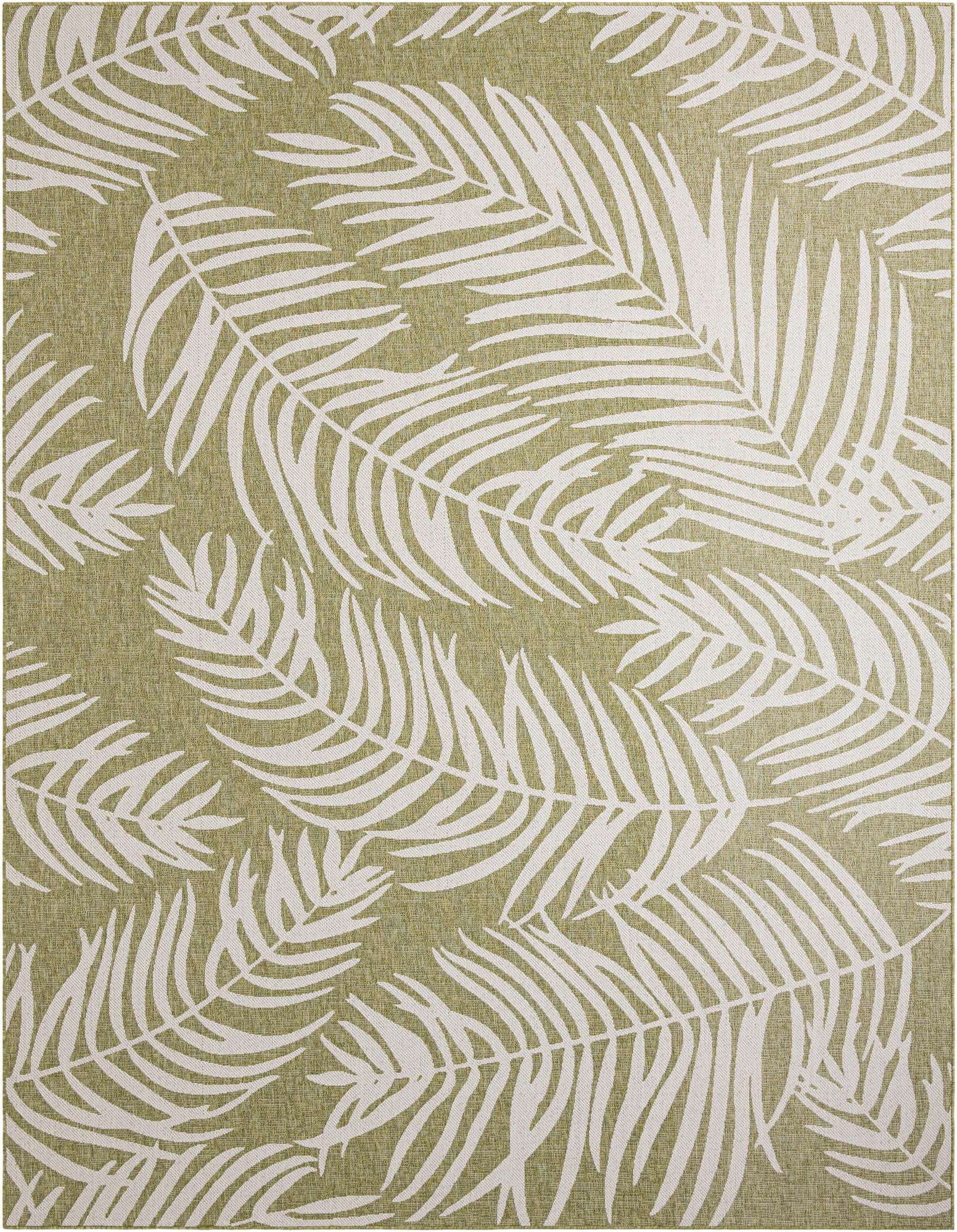 10' x 13' Easy-Clean Botanical Indoor / Outdoor Rug