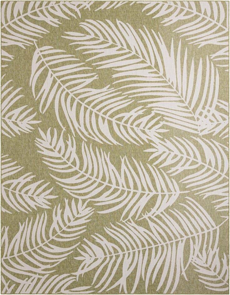 Detail image of 10' x 13' Easy-Clean Botanical Indoor / Outdoor Rug