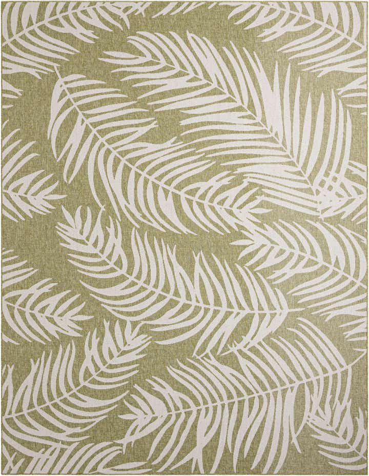 10' x 13' Easy-Clean Botanical Indoor / Outdoor Rug