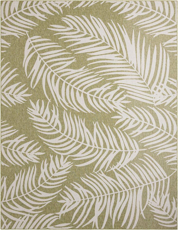 Detail image of 10' x 13' Easy-Clean Botanical Indoor / Outdoor Rug