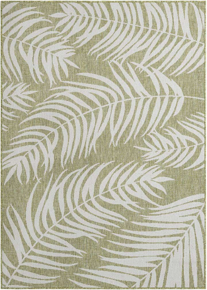 5' 3 x 7' Easy-Clean Botanical Indoor / Outdoor Rug